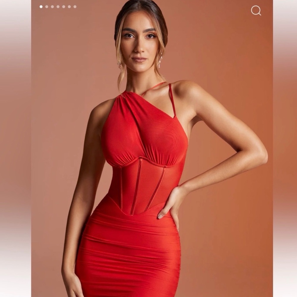 Oh Polly Paradis red corset dress NWT